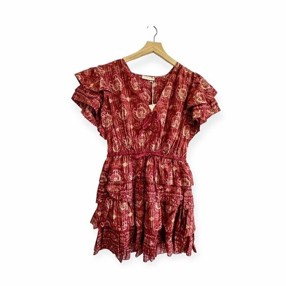 Ulla Johnson Kaitlyn Dress in Amaranthus, Size 10, red multi,‎  New with tag, - Picture 1 of 16